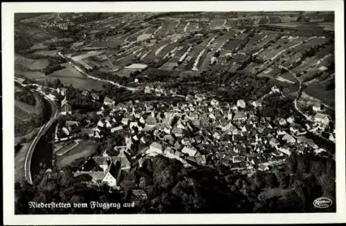 Ak Niederstetten in Württemberg, Fliegeraufnahme