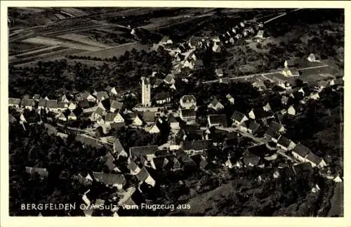 Ak Bergfelden Sulz am Neckar, Fliegeraufnahme