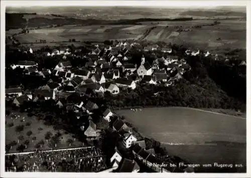 Ak Neuler im Ostalbkreis Württemberg, Luftaufnahme von  Ellwangen, ländliche Landschaft, Häuser, 