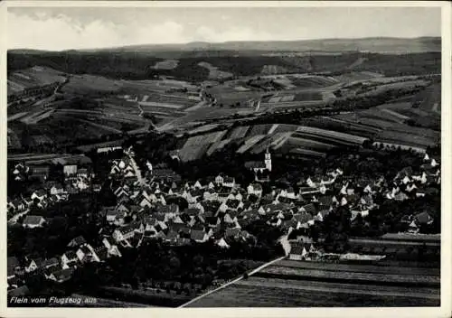 Ak Flein in Württemberg, Luftaufnahme von  Weinberge, Flugzeugperspektive