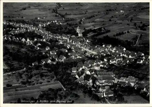 Ak Wössingen Walzbachtal in Baden, Fliegeraufnahme