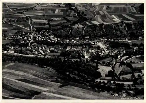 Ak Sennfeld Adelsheim in Baden, Fliegeraufnahme