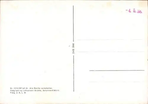 Ak Sennfeld Adelsheim in Baden, Fliegeraufnahme