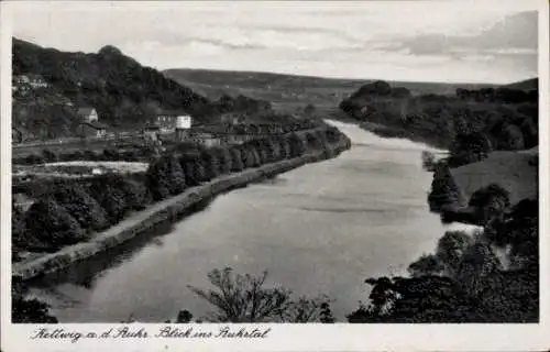 Ak Kettwig Essen im Ruhrgebiet, Ruhrtal, Gesamtansicht