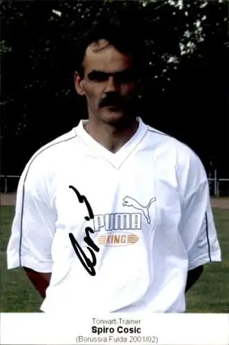 Autogrammkarte Torwart Trainer, Borussia Fulda, Autogramm