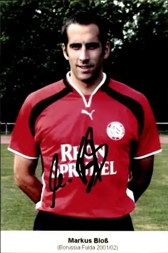Autogrammkarte Fußballer Markus Bloß, Borussia Fulda, Autogramm