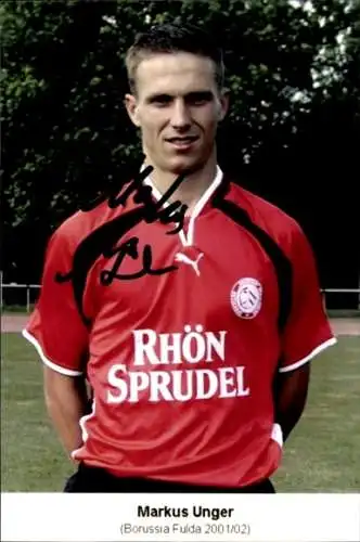 Autogrammkarte Fußballer Markus Unger, Borussia Fulda, Autogramm