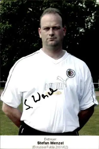 Autogrammkarte Betreuer Stefan Wenzel, Borussia Fulda, Autogramm