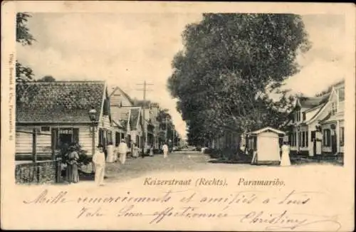 Ak Paramaribo Suriname, Keizerstraat
