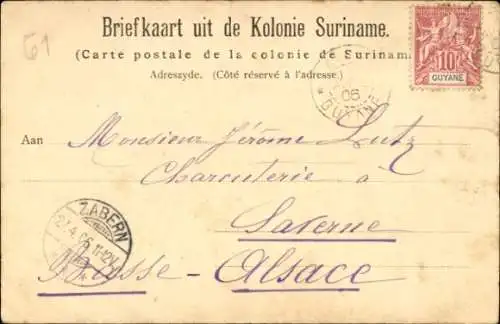 Ak Paramaribo Suriname, Keizerstraat