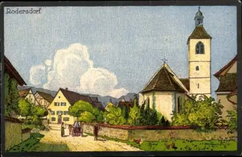 Künstler Ak Rodersdorf Kt. Solothurn Schweiz, Ortspartie