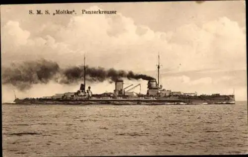 Ak Deutsches Kriegsschiff SMS Moltke, Großer Kreuzer