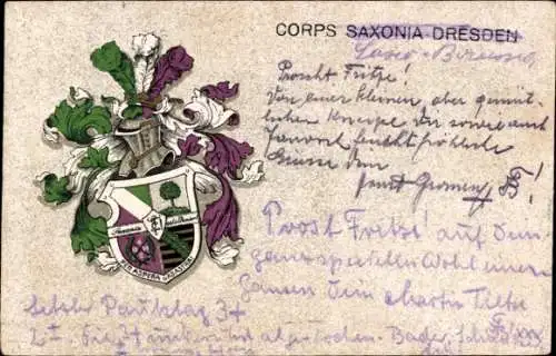 Studentika Ak Dresden, Corps Saxonia, Wappen, RSC