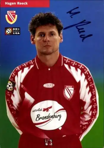 Autogrammkarte Co Trainer Hagen Reeck, FC Energie Cottbus, Autogramm