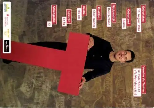 Autogrammkarte Cheftrainer Stephan Schmidt, FC Energie Cottbus, Autogramm