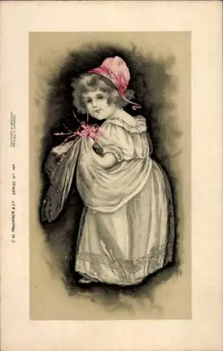 Künstler Ak Mädchen, Portrait