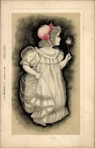 Künstler Ak Mädchen, Portrait