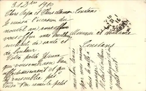 Ak Glückwunsch Neujahr, Kinder, Stechpalme