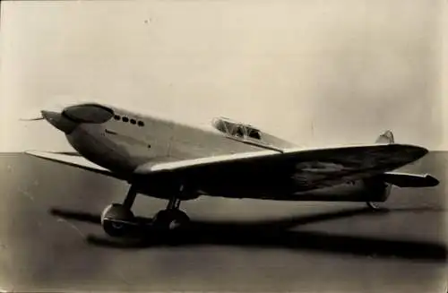 Ak Flughafen, Flugzeug, Vickers Supermarine Spitfire, Jagdflugzeug