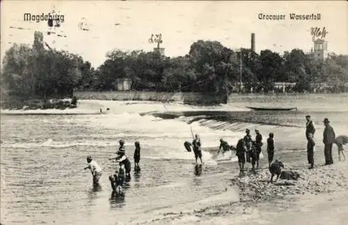Ak Cracau Magdeburg, Cracauer Wasserfall