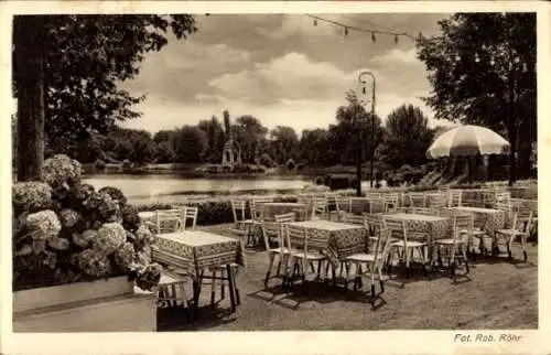 Ak Magdeburg, Adolf Mittag See, Hauptrestaurant und Terrassen-Cafe