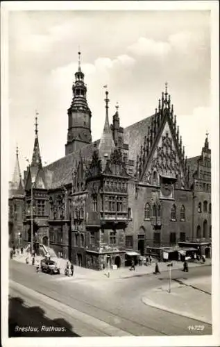 Ak Wrocław Breslau Schlesien, Rathaus