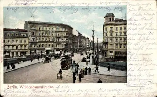 Ak Berlin Mitte, Weidendammbrücke