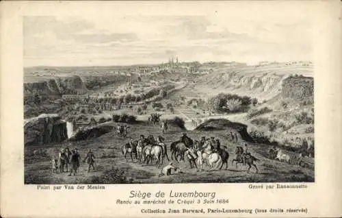 Künstler CPA Van der Meulen, Luxembourg Luxemburg, Siege de Luxembourg