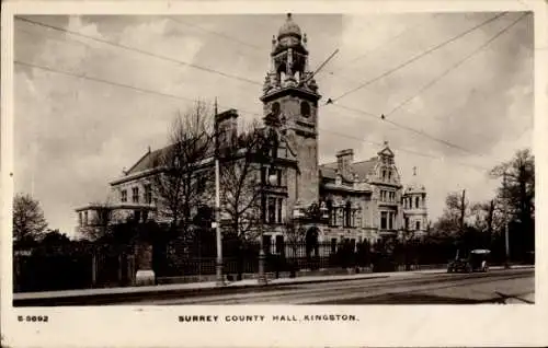 Ak Kingston upon Thames London England, Surrey County Hall, beeindruckendes Gebäude,  Architektur