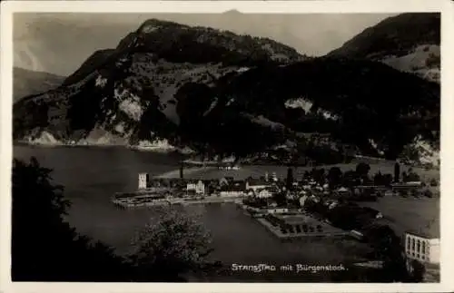 Ak Stansstad Kanton Nidwalden,  Bürgenstock, Berglandschaft, See