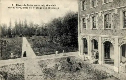 Ak Villepinte Seine-Saint-Denis, Öffentlicher Park, Gebäudeansicht, Menschen, Spaziergang