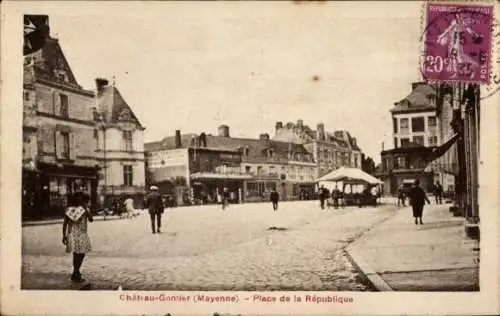 Ak Château Gontier sur Mayenne, Platz der Republik