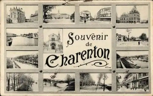 Ak Charenton le Pont Val de Marne, Souvenir de  verschiedene Ansichten
