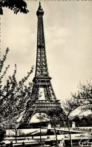 Ak Paris I, Banque de France, Hotel de Toulouse, Rue Croix des Petits Champs, Eiffel Tower, Pont 