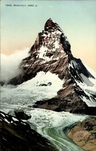 Ak Zermatt Kanton Wallis Schweiz, Matterhorn, 4482 m, Schnee, Gletscher, Berg, Natur