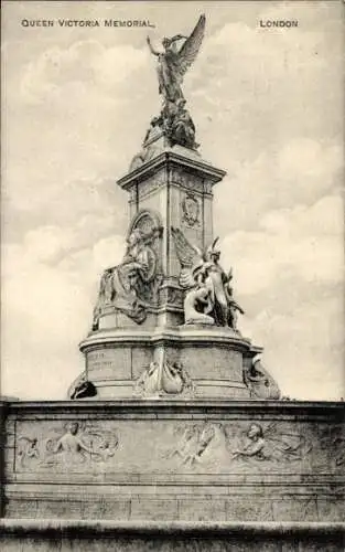 Ak City of Westminster London England, Queen Victoria Memorial, Statue, London