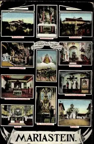 Ak Mariastein Kanton Solothurn, Wallfahrtskirche Mariastein, Gnadenkapelle, Orgel, Kirche