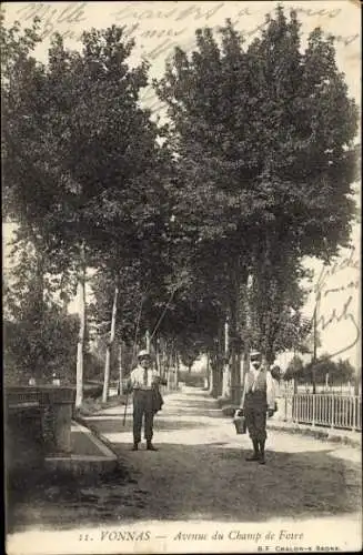 Ak Vonnas Ain, Avenue du Champ de Foure