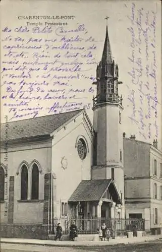 Ak Charenton le Pont Val de Marne, Temple Protestant