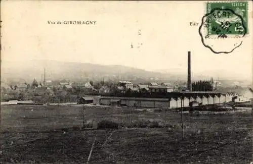 Ak Giromagny Schermenei Territoire de Belfort, Blick auf  Fabrikgebäude, Landschaft mit Bäumen, r