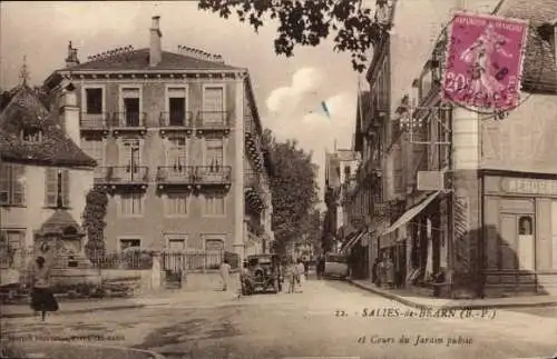 CPA Salies de Béarn Pyrénées Atlantiques, Cours du Jardin public