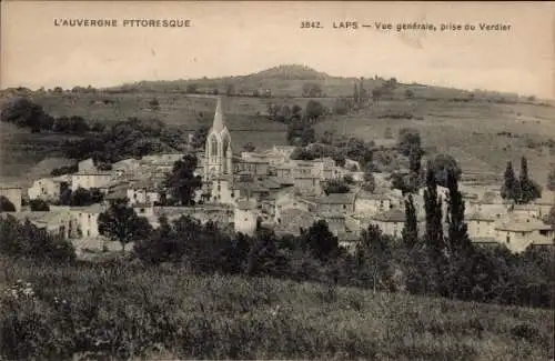 CPA Laps Puy de Dôme, Vue genérale, prise du Verdier