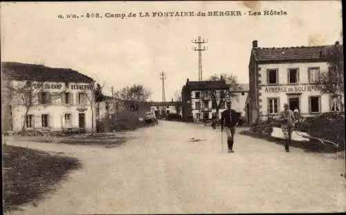 CPA La Fontaine du Berger Orcines Puy de Dôme, Les Hôtels