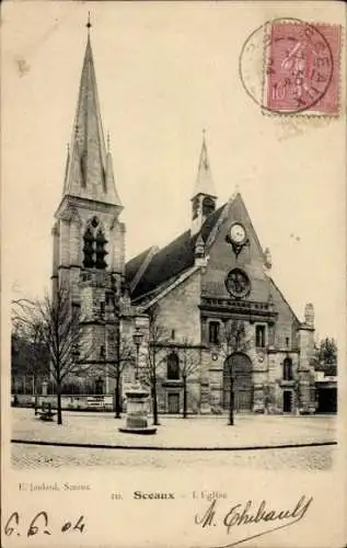 Ak Sceaux Haut de Seine, Kirche, s Gebäude, Außenansicht,  von 1904