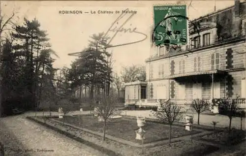 Ak Robinson Hauts de Seine, Château de Malabry, französische Architektur, Gartenanlage, 