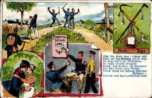 Ak Reserve hat Ruh, Deutsche Soldaten, Soldatenleben, Liebespaar