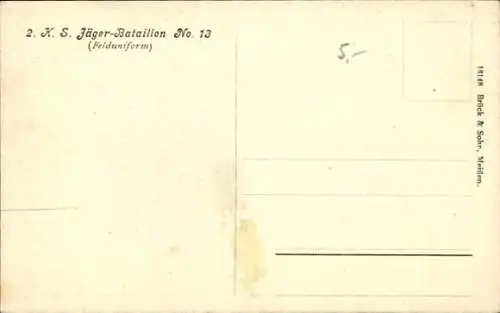 Ak Jäger-Bataillon Nr. 13, Felduniform, Soldaten in Uniformen