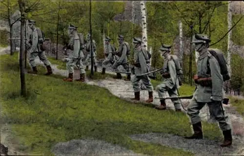 Ak 2. Königlich Sächs. Jäger-Bataillon Nr. 13, Felduniform