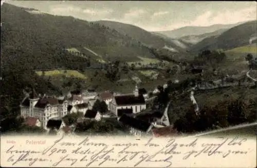 Ak Petersthal Peterstal Ziegelhausen Heidelberg am Neckar, Landschaftsansicht, Dorfansicht,  von 