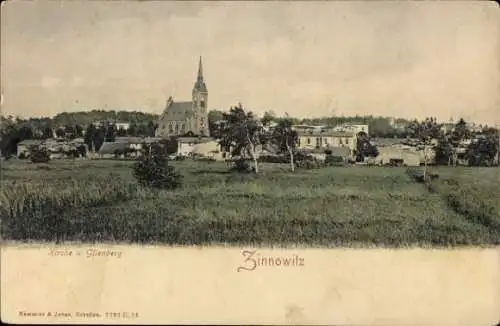 Ak Ostseebad Zinnowitz auf Usedom, Kirche, Glienberg